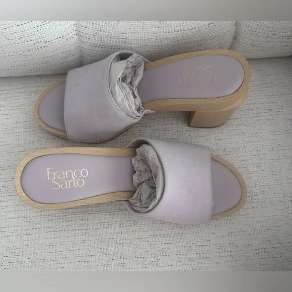 Woman's Franco Sarto Womens Capri 3 Clog Sandal in Soft Lilac size 8.5 - Picture 4 of 9